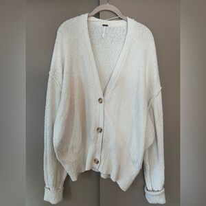 Free People Cream Oversized Sweater
